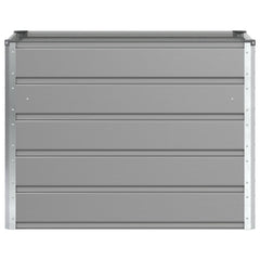 Planter Light Grey 39.37 x 19.69 x 30.31 in Galvanised Steel