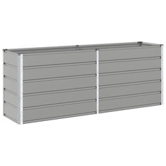 Planter Light Grey 76.77 x 19.69 x 29.53 in Galvanised Steel