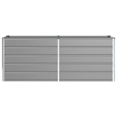 Planter Light Grey 76.77 x 19.69 x 29.53 in Galvanised Steel