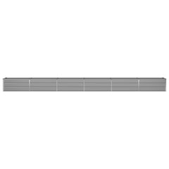 Planter Light Grey 228.35 x 19.69 x 17.72 in Galvanised Steel