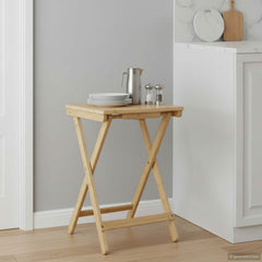 Kitchen Table Folding Natural 15.75 x 11.81 x 21.06 in Bamboo