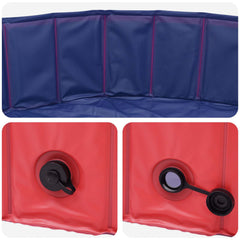 Foldable Dog Swimming Pool Red 31.50 x 31.50 x 7.87 in PVC