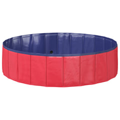 Foldable Dog Swimming Pool Folding Red and Blue PVC