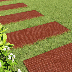 Stepping Stone 6 pcs Red 23.82 x 9.84 x 0.79 in Rubber