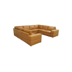 Large Arm Leather Match Upholstery Modular Sectional