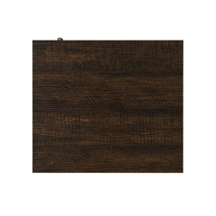 Rustic Farmhouse Style 1pc Side Table Metal Handle X-Cross On Drawer Two Tone Design Brown And Gray Finish
