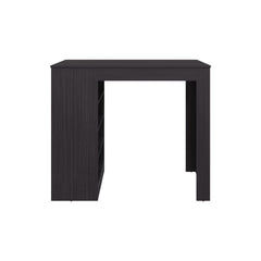 Electra Counter Table with 4 Storage Shelves, Compact Home Bar, Dinning Room or Kitchen Furniture, With Space-Saving Modern Design