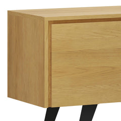 Athena 63 inch Wide Solid Wood TV Stand in Oak For TVs up to 70 inches