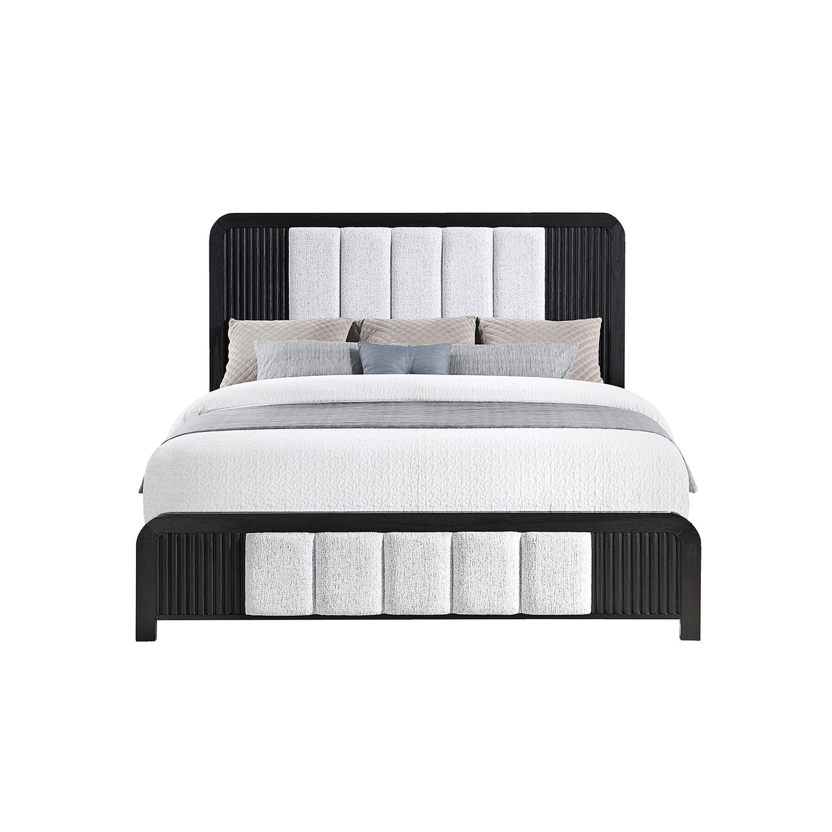 Legend Black and White Queen Bed