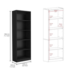 Wenge 4 Piece Living Room Set with 4 Bookcases