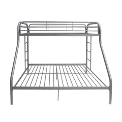 Neptune Silver Finish Twin/Full Bunk Bed