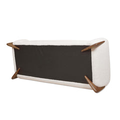 Vista 90.5" Sherpa Sofa, Ivory White Boucle