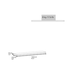 Hercules 47" Wide Floating Shelves Set Of 2, Shelves For Wall Decor For Bedroom, Bathroom Storage Shelves, Book Shelves For Living Room, Olive