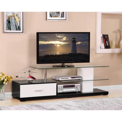 Star White & Black Finish TV Stand
