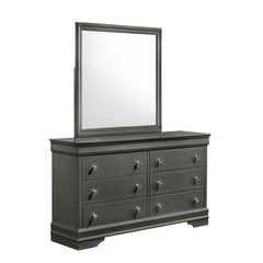 Iphigenia Modern Style Mirror Made with Wood in Metallic Gray(Only Mirror)