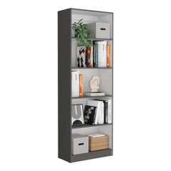 Eden 3 Piece Home Bookcase set, 67" Wide with 13 Shelves and 2-door Cabinet , Living Room Set Matt Gray / White