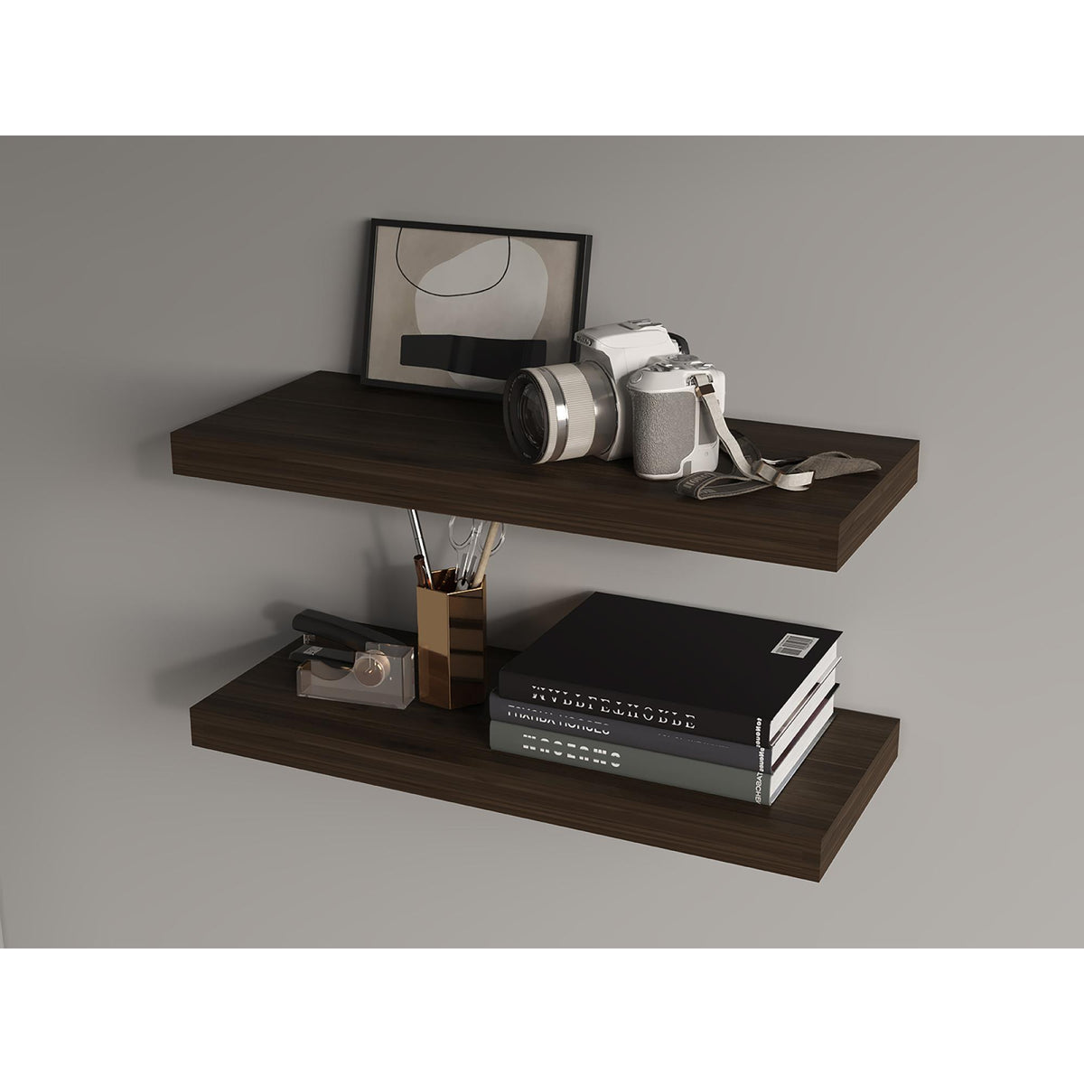 Hercules 31.5" Wide Floating Shelves Set Of 2, Shelves For Wall Decor For Bedroom, Bathroom Storage Shelves, Book Shelves For Living Room