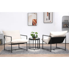 Quasar Modern Velvet Accent Chair, Metal Frame Contemporary Recliner with Deep Seating Cushion for Home Office