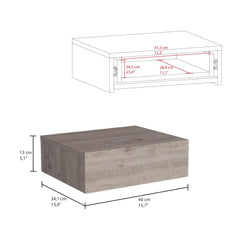 Galaxy Floating Nightstand , End Table, Side Table Wall-Mounted with Drawer -Light Gray -Bedroom