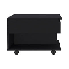 Utopia Lift Top Coffee Table, Casters, One Shelf -Black