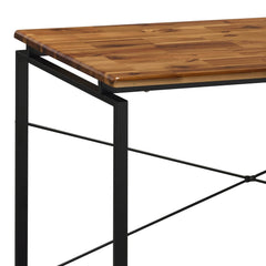 Perseus and Black Writing Desk with Metal Sled Base