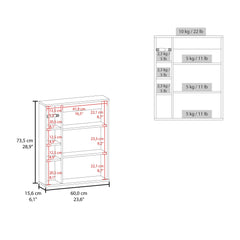 Saturn Wall-Mounted Medicine Cabinet With 1 Door And 3 Open Shelves, Modern Bathroom Storage Organizer, White