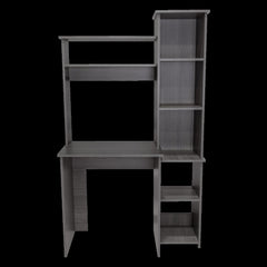 Valhalla Writintg Desk, Two Superior Shelves, Five Cubbies -Smokey Oak