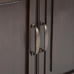 Celestia Solid Wood Entryway Storage Cabinet in Dark Chestnut Brown