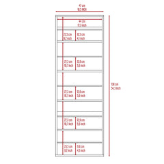 Clytemnestra Wall Mounted Shoe Rack With Mirror, Single Door, Capacity For Ten Shoes -White