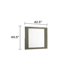 Perseus Modern Style Mirror Made with Wood in Beige & Brown