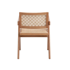 Tale Rattan & Natural Finish Arm Chair (Set of 2)