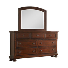 Iphigenia Transitional Style 7-Drawers Dresser with Metal Drawer Knobs Made with Wood in Dark Walnut