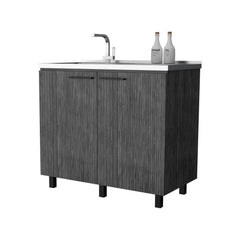 Apex Oak Utility Sink and Cabinet