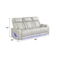 Hephaestus Modern Style Upholstery Recliner 2PC Livingroom Set Made with Wood & Massage Function Included-Beige