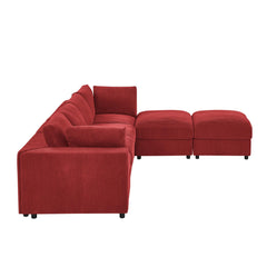 Corduroy Reversible Modular Sectional