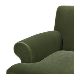 Polyxena Lawson Three-Cushion Tightback Sofa, Olive Green Performance Velvet