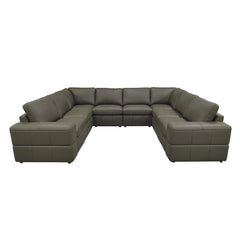 Large Arm Leather Match Upholstery Modular Sectional