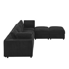 Corduroy Reversible Modular Sectional