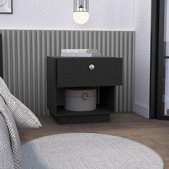 Venus 1 Drawer Nightstand, Open Lower Shelf
