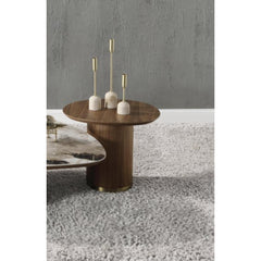 Polyxena Walnut Finish End Table