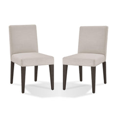 Legend 19 Inch Parson Style Dining Chair, Rubberwood, Set of 2, Light Gray