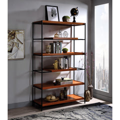 Aphrodite Honey Oak & Black Finish Bookshelf