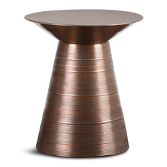 Menelaus 18 inch Wide Metal Accent Table in Aged Copper