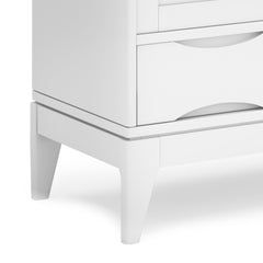 Hephaestus 48 inch Wide Solid Hardwood Mid-Century Modern Medium Storage Cabinet in White