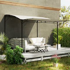 10' x 8' Outdoor Pergola and Patio Gazebo for Garden, Camper, Deck, Doors and Windows, Cream White
