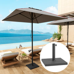 Patio Umbrella Base, 40 lbs Concrete Heavy Duty Umbrella Base, Outdoor Umbrella Stand Patio Umbrella Holder for 1.5"/1.9" Umbrella Poles for Outdoor, Lawn, Poolside, Black