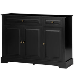 Sideboard Buffet Cabinet, Modern Accent Cabinet with 2 Drawers and Adjustable Shelves, Entryway Cabinet, Black