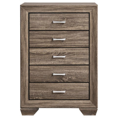Aeneas Washed Taupe 5-drawer Bedroom Chest