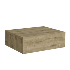 Floating Nightstand 5"H, Modern Wall-Mounted Bedside Shelf with Drawer, Macadamia