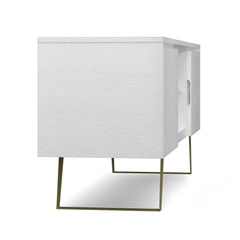 Athena 63 inch Wide Solid Wood TV Stand in White For TVs up to 70 inches